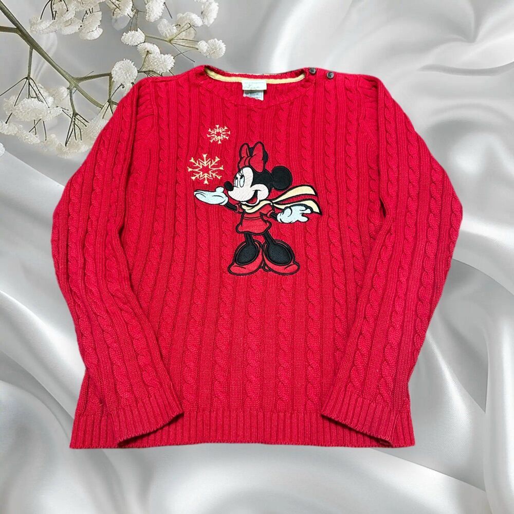Disney Store Minnie Mouse cable knit Sweater XS - Picture 6 of 12